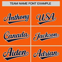 Orange Navy White Gradient Raglan Full-Snap Letterman Jacket 3