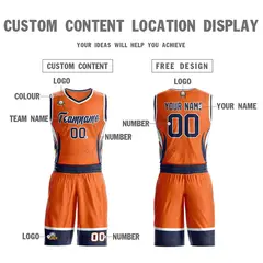 Orange Navy White Graffiti Lightning Basketball Jersey 3