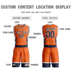 Orange Navy White Graffiti Lightning Basketball Jersey 3