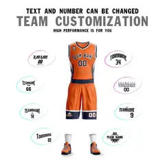 Orange Navy White Graffiti Lightning Basketball Jersey 4