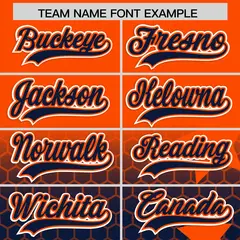 Orange Navy White Rising Stars Gradient Baseball Jersey 3