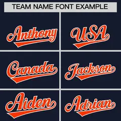Orange Navy White Short Sleeve Full-Snap Varsity Jacket 5