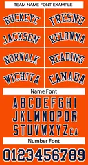 Orange Navy-White Sleeveless Striped Fashion Baseball Jersey 5