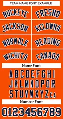 Orange Navy-White Sleeveless Striped Fashion Baseball Jersey 5