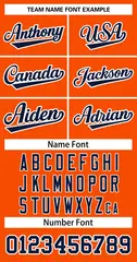 Orange Navy-White Sleeveless Striped Fashion Baseball Jersey 5