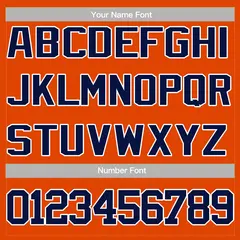Orange Navy-White Solid Varsity Full-Snap Letterman Jacket 3
