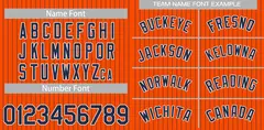 Orange Navy-White Stripe Fashion Baseball Jersey 2