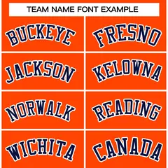 Orange Navy-White Two Tone Varsity Full-Snap Letterman Jacket 3