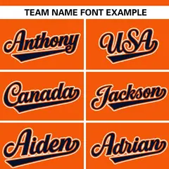 Orange Navy-White Varsity Raglan Letterman Bomber Jacket 5