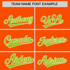 Orange Neon Green Classic Authentic Baseball Jersey 3