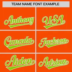 Orange Neon Green Classic Authentic Baseball Jersey 3