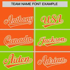 Orange Neon Green Color Block Varsity Letterman Jacket Hoodie 5
