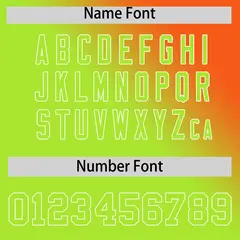 Orange Neon Green Diagonal Stripe Gradient Baseball Jersey 4