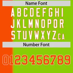Orange Neon Green Gradient Stripe Two-Button Softball Jersey 4