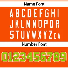 Orange Neon Green Gradient Thick Stripe Raglan Baseball Jersey 4