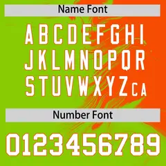 Orange Neon Green Ink Pattern Authentic Baseball Jersey 4