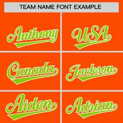 Orange Neon Green Leopard Graffiti Side Baseball Jersey 3