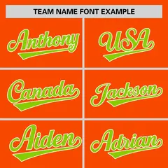 Orange Neon Green Raglan Sleeves Authentic Baseball Jersey 3