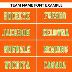 Orange-Neon Green Raglan Sleeves Football Jersey 3