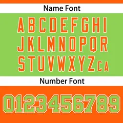 Orange-Neon Green Raglan Sleeves Football Jersey 4