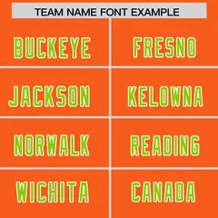 Orange Neon Green Side Stripe Authentic Football Jersey 3