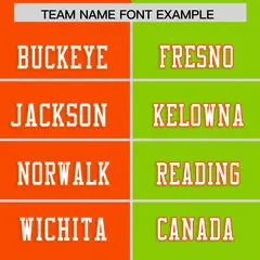 Orange Neon Green Split Two Tone Authentic Football Jersey 3