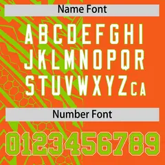 Orange Neon Green Tribal Split Baseball Jersey 4