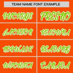 Orange Neon Green-White Stripe Raglan Baseball Jersey 3