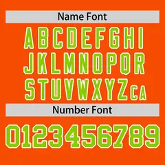 Orange Neon Green-White Stripe Raglan Baseball Jersey 4