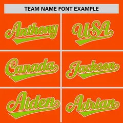 Orange Neon Green Zebra Graffiti Authentic Baseball Jersey 3