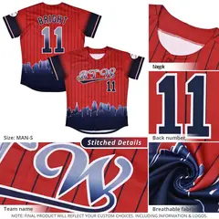 Orange New York City Silhouette Baseball Jersey 5