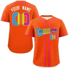 Orange Pansexuality Pride Month Authentic Baseball Jersey