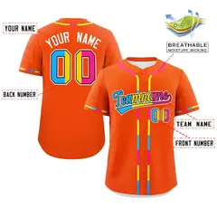 Orange Pansexuality Pride Month Authentic Baseball Jersey 2