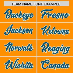 Orange Panther Blue and White Side Stripe Football Jersey 3