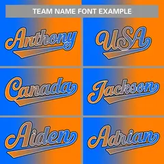 Orange Panther Blue-Black Two Tone Gradient Letterman Jacket 4
