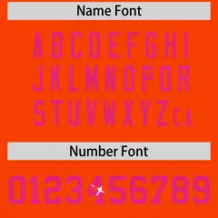 Orange Pink Sequin Lettering Football Jersey 4