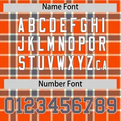 Orange Plaid Authentic Baseball Jersey 4