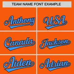 Orange Powder Blue Black Gradient Raglan Varsity Letterman Jacket 3