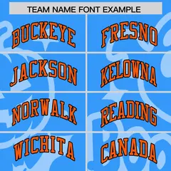 Orange Powder Blue Black Halloween Bats Pumpkins Ghost Letterman Jacket 3