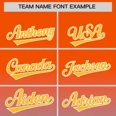 Orange Powder Blue Full-Snap Varsity Gradient Letterman Jacket 3