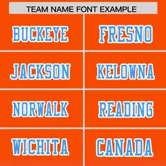 Orange Powder Blue Gradient Side Pattern Football Jersey 3