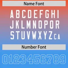 Orange Powder Blue Gradient Side Pattern Football Jersey 4