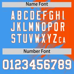 Orange Powder Blue Ink Pattern Authentic Baseball Jersey 4