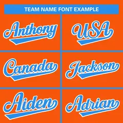 Orange Powder Blue Raglan Full-Snap Varsity Letterman Jacket 5