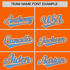Orange Powder Blue Raglan Varsity Full-Snap Letterman Jacket Hoodie 5