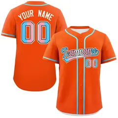 Orange Powder Blue Transgender Pride Month Baseball Jersey