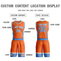 Orange Powder Blue White Graffiti Lightning Basketball Jersey 3