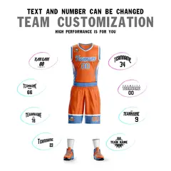 Orange Powder Blue White Graffiti Lightning Basketball Jersey 4