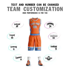 Orange Powder Blue White Graffiti Lightning Basketball Jersey 4
