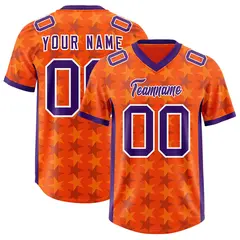 Orange Purple All Star Graffiti Pattern Football Jersey 1